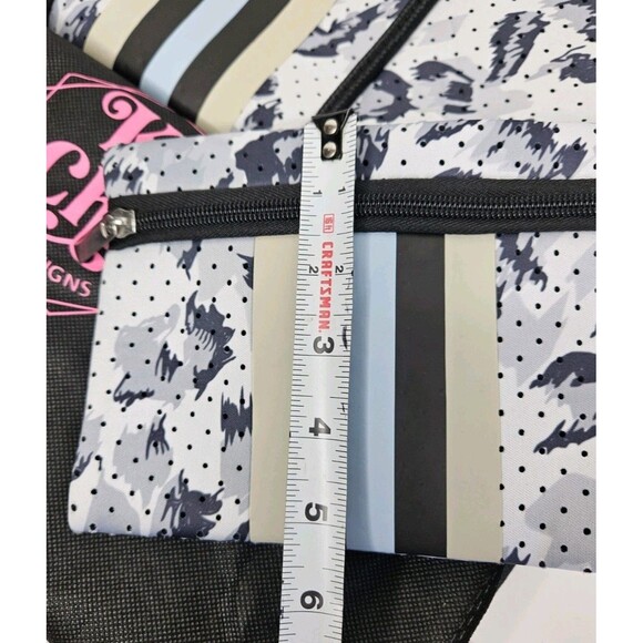 Neoprene Large Tote Bag With Zip Pouch Leopard Print KC Chic Desgins Dust Bag - Picture 3 of 6